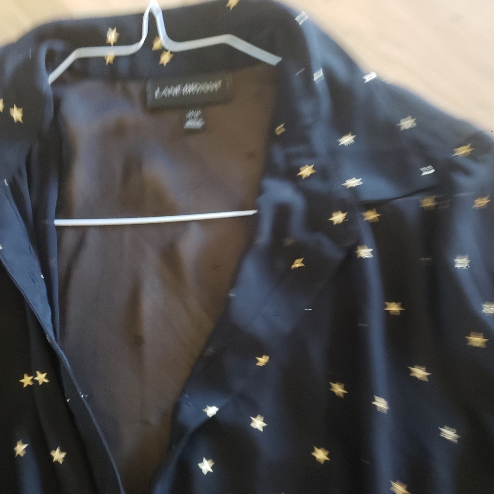 Lane Bryant black sheer babydoll top - Picture 3 of 3